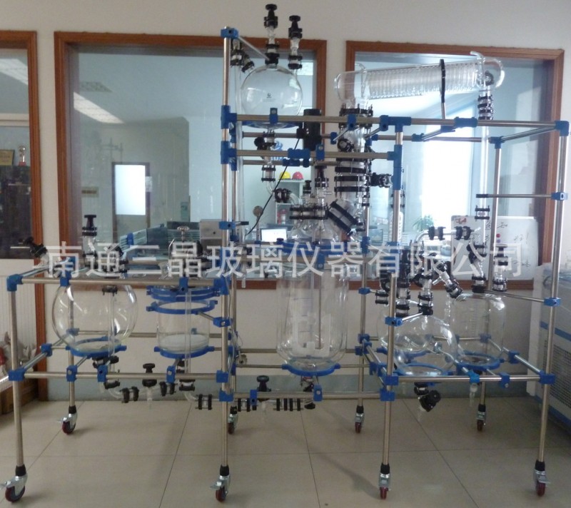 玻璃機器廠傢定製玻璃反應裝置 玻璃實驗反應釜工廠,批發,進口,代購
