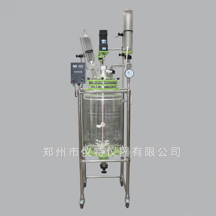 雙層玻璃反應釜S212-80L 變頻調速80L玻璃反應器 廠傢直銷工廠,批發,進口,代購