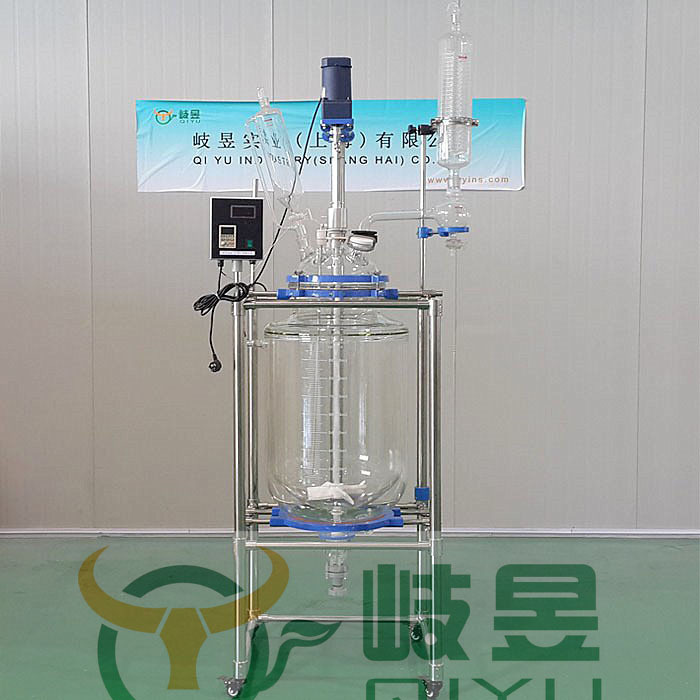 岐昱（qiyu）雙層玻璃反應釜100L 上海廠傢1L－200L單雙層反應釜工廠,批發,進口,代購