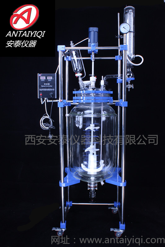 80L玻璃反應釜、雙層玻璃反應釜、反應釜、玻璃反應器、反應器工廠,批發,進口,代購