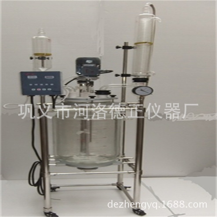 【廠傢直銷】10L-100L雙層玻璃反應釜   德正品牌工廠,批發,進口,代購