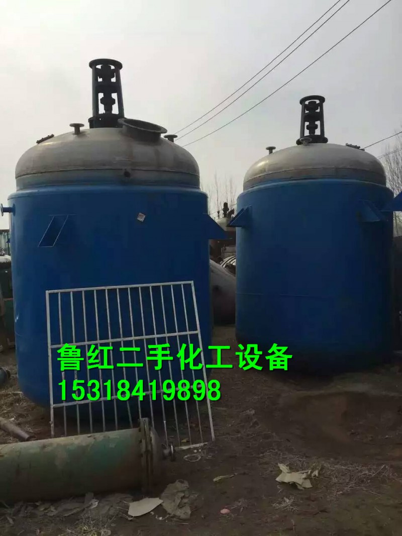 吉林二手1-20噸反應釜 二手搪瓷反應釜 二手電加熱反應釜低價賣瞭工廠,批發,進口,代購