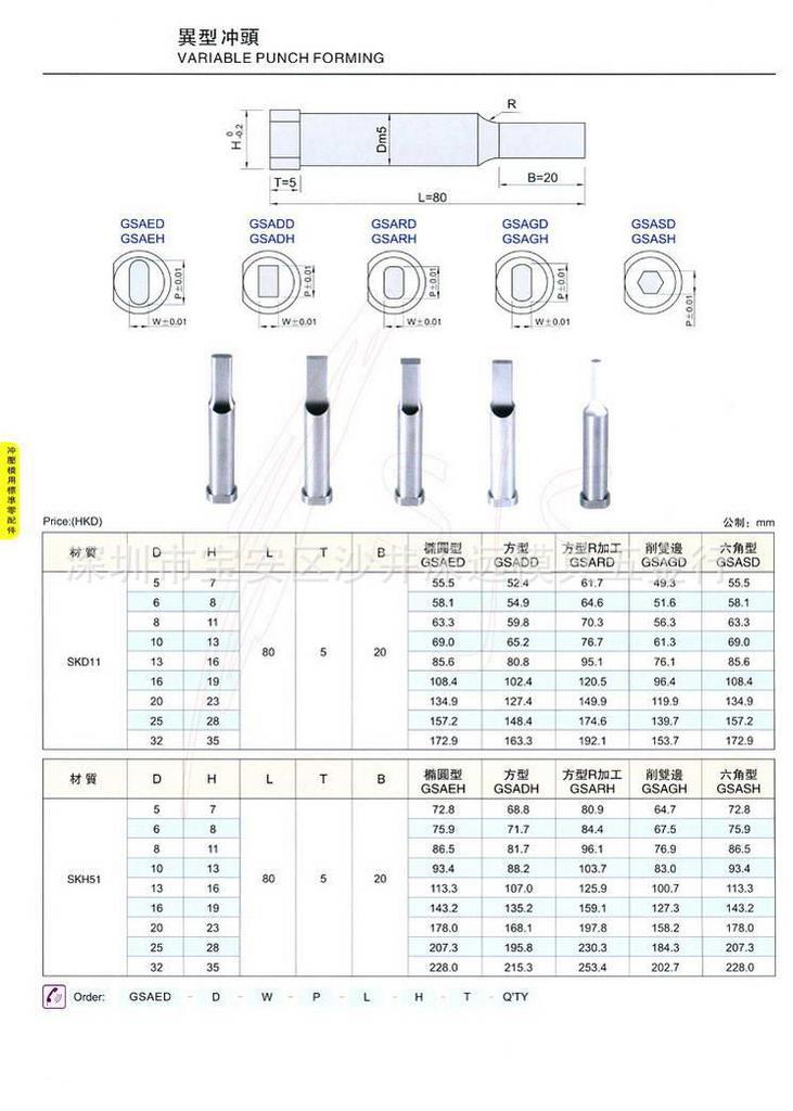 供應SKD-11.SKD-61異型沖頭工廠,批發,進口,代購