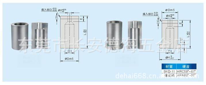 供應模具標準件母模襯套 沖壓模具標準件 冷沖 襯套 汽車模具標準工廠,批發,進口,代購