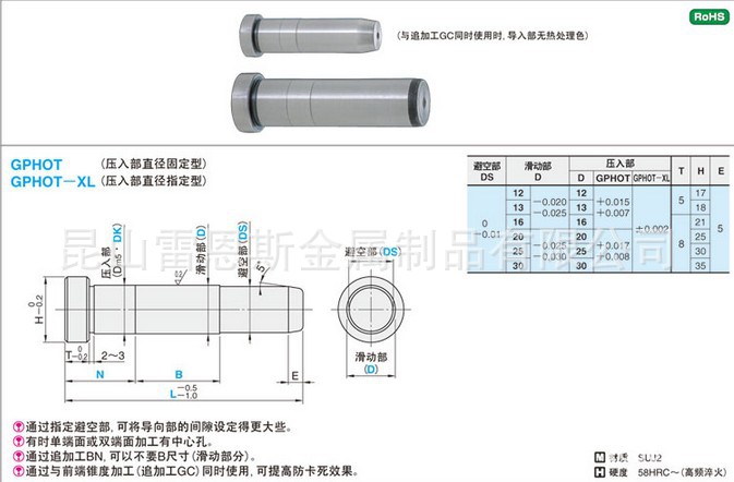 日本米思米精密級帶肩導柱帶避空部型GPHOT12-30-N5-B5-DS11.8工廠,批發,進口,代購