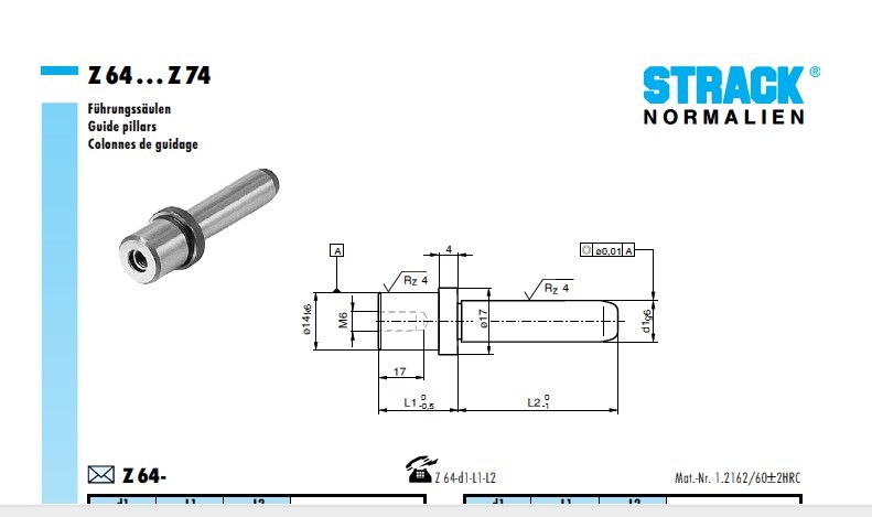 沖壓模具STRACK導套Z64，進口模具配件品牌獨傢代理商，深圳立古工廠,批發,進口,代購