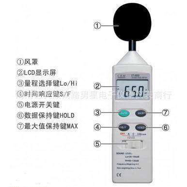 批發CEM/華盛昌DT-8850噪音計35~130dB(圖)工廠,批發,進口,代購