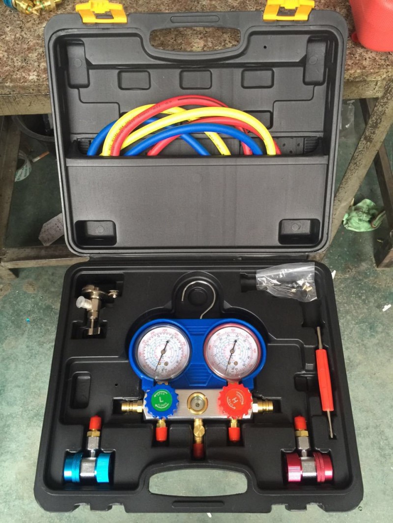 汽車空調加氟表雪種壓力表冷媒雙表閥空調維修工具設備傢用R134a批發・進口・工廠・代買・代購