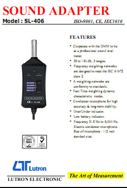 臺灣路昌SL-406 噪音轉換計(mV)工廠,批發,進口,代購