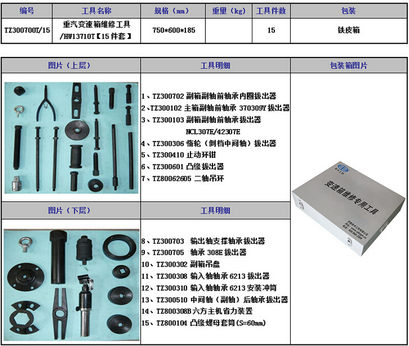 山東重汽變速箱維修工具[HW13710T/15件套]批發包郵批發・進口・工廠・代買・代購