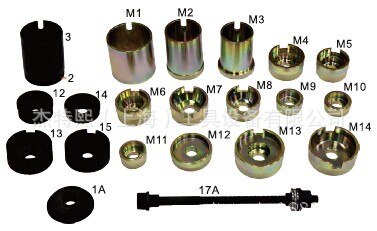 JTC-4374A BENZ前三角臺鐵套拆裝組（螺桿型） 臺灣JTC工具工廠,批發,進口,代購