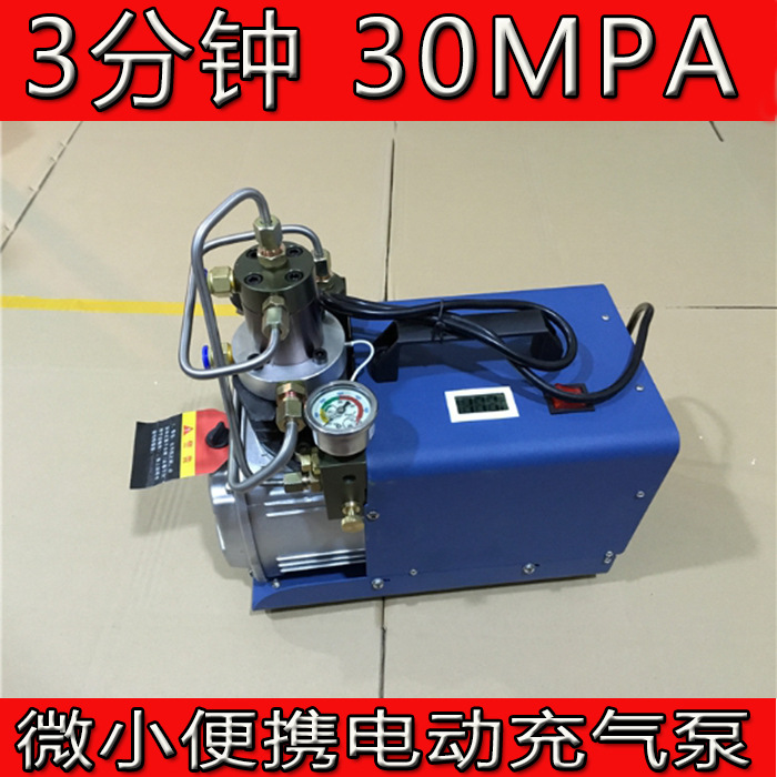 微小型 高壓氣泵 30MPA 充氣機電動 輕松快打氣筒 簡單水冷打氣機工廠,批發,進口,代購