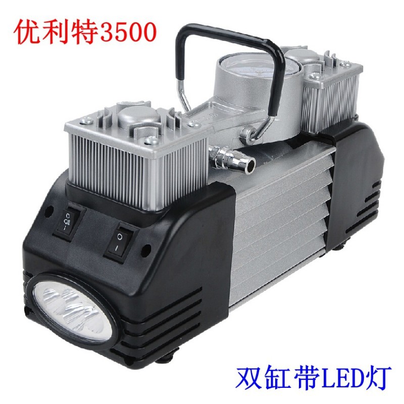 尤利特YD-3500雙缸大功率 車載充氣泵帶LED燈充氣泵批發 一件代發工廠,批發,進口,代購