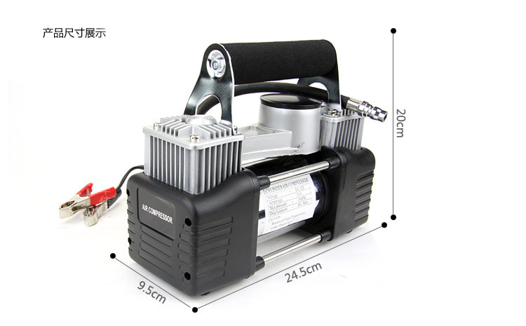 車載充氣泵雙缸車載迷你充氣泵電動充氣泵汽車充氣泵輪胎充氣泵批發・進口・工廠・代買・代購