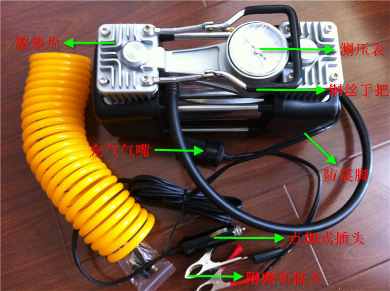 車載打氣泵充氣泵 汽車充氣機 雙缸越野車專用金屬充氣泵打氣泵批發・進口・工廠・代買・代購