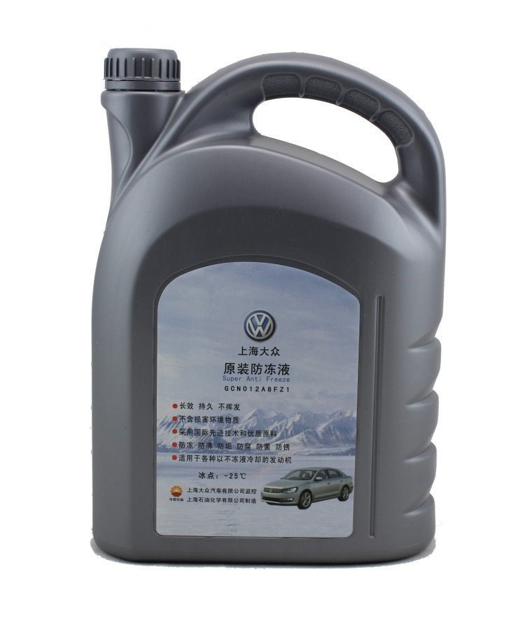 上海大眾4升裝汽車防凍液 冬季-25°C 可使用防凍液紅色/綠色工廠,批發,進口,代購