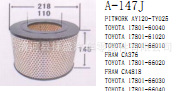 供應豐田 17801-60040 17801-66040 CA376 CA4818空氣濾清器工廠,批發,進口,代購