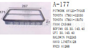 供應豐田17801-15070 17801-02030 CA5466 PA2243空氣濾清器工廠,批發,進口,代購