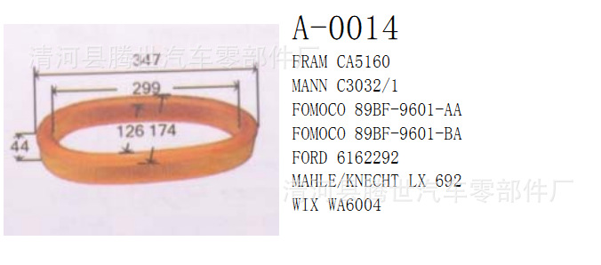 廠傢供應菲亞特89BF-9601-AA、C3032/1、6162292空氣濾清器工廠,批發,進口,代購