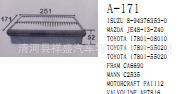 供應豐田17801-08010 17801-55020 CA6690 C2535空氣濾清器工廠,批發,進口,代購