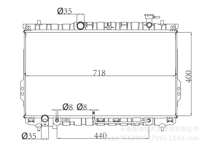 現代聖達菲SANTAFE 00- 汽車散熱器 AT OEM 25310-26050工廠,批發,進口,代購