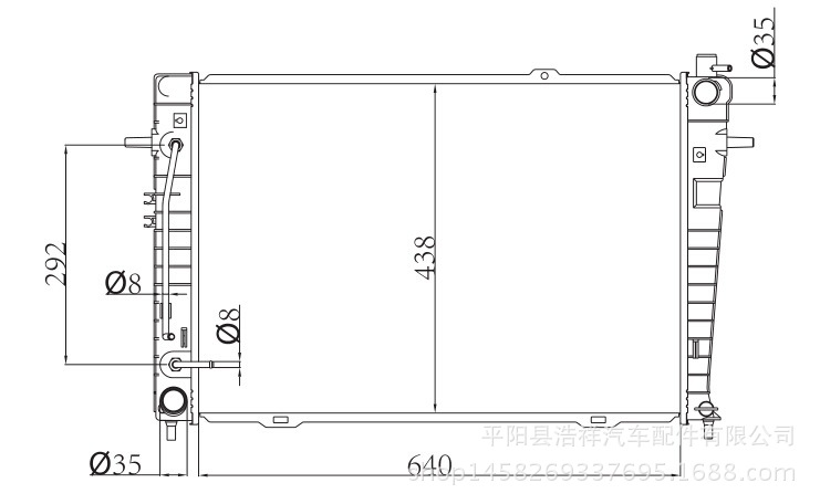 現代途勝TUCSON 04- 柴油版 汽車散熱器 AT OEM 25310-2E500工廠,批發,進口,代購