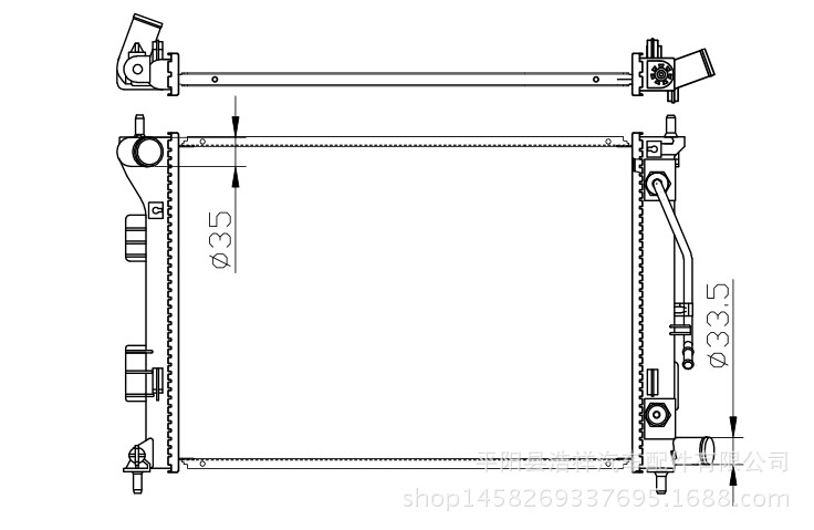 現代朗動ELANTRA 11- 汽車散熱器 AT OEM 25310-3X101工廠,批發,進口,代購