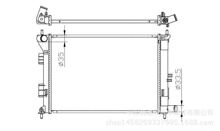 現代朗動ELANTRA 11- 汽車散熱器 MT OEM 25310-3X000工廠,批發,進口,代購