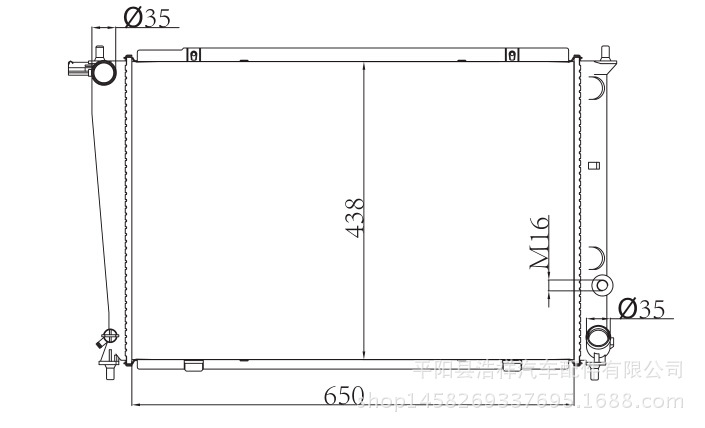 現代瑞風 H1 97- 帶溫控 汽車散熱器 MT OEM 25310-4A000工廠,批發,進口,代購