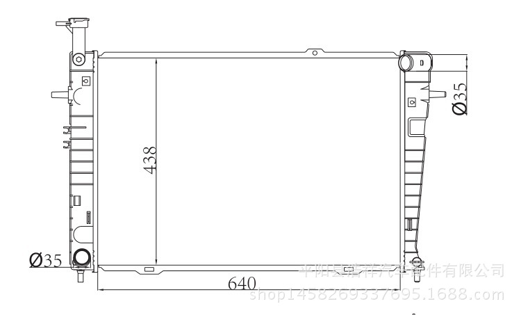 現代途勝TUCSON 04- 汽車散熱器 MT OEM 25310-2E100工廠,批發,進口,代購