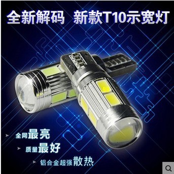 T10解碼 10燈SMD5630汽車LED示寬燈散光加聚光超亮透鏡行車燈日行工廠,批發,進口,代購