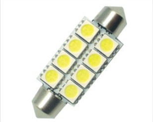 汽車LED雙尖 8SMD-39/41mm-5050 閱讀燈/車頂燈/牌照燈/內飾燈工廠,批發,進口,代購