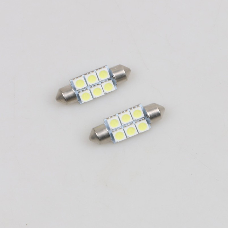 汽車LED雙尖 6SMD-36mm-5050 閱讀燈/車頂燈/牌照燈/後備箱燈工廠,批發,進口,代購