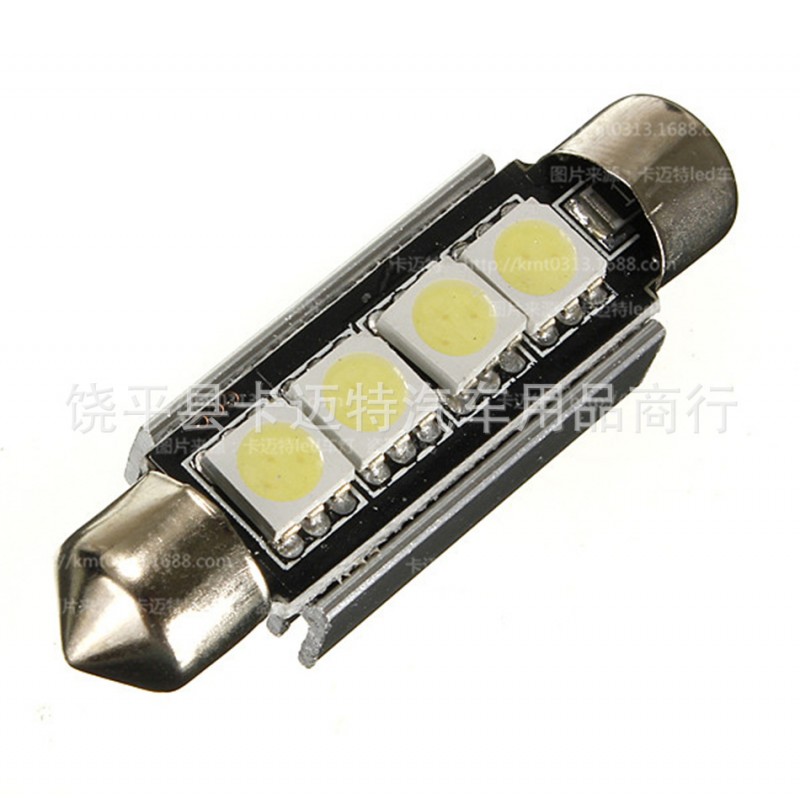 工廠直銷 解碼Canbus 雙尖燈42mm 5050 4SMD led車頂燈 牌照燈工廠,批發,進口,代購