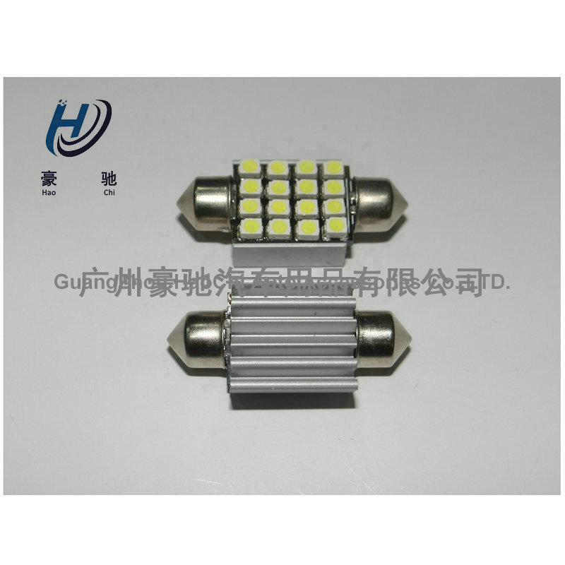 解碼雙尖 36MM-1210-16SMD 帶散熱片 閱讀燈 canbus 牌照燈工廠,批發,進口,代購