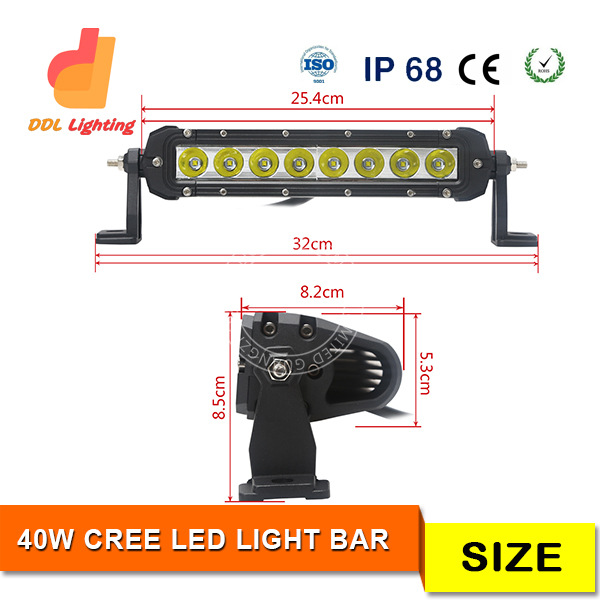 工廠爆款 40W CREE芯片 LED長條燈 工程車越野車頂射燈單排前杠燈工廠,批發,進口,代購