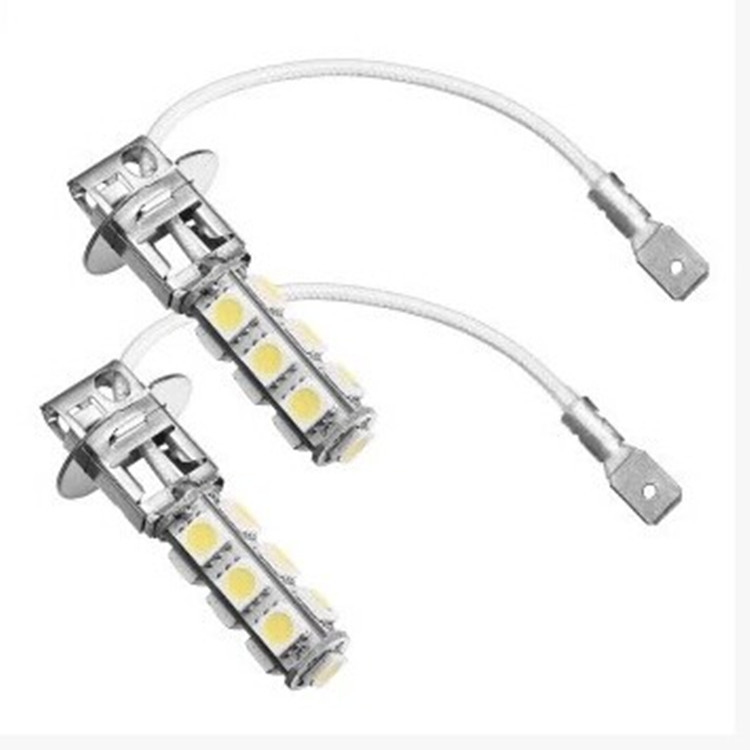 汽車LED霧燈13SMD H3前霧燈  H1防霧燈13頭LED5050芯片高亮度燈泡工廠,批發,進口,代購