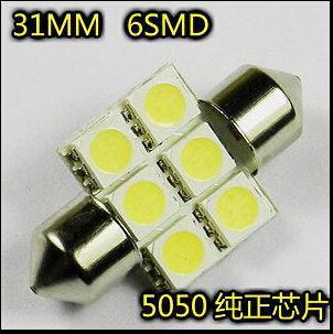 雙尖 31mm 5050 6SMD三芯片 LED車頂燈 牌照燈 閱讀燈 車門燈批發・進口・工廠・代買・代購