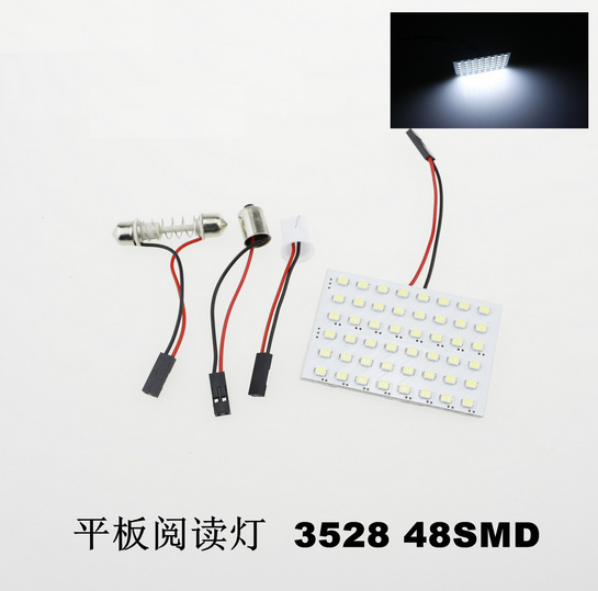 汽車LED平板閱讀燈 1210 48SMD 3528 48燈 燈板 車廂燈 LED車頂燈工廠,批發,進口,代購