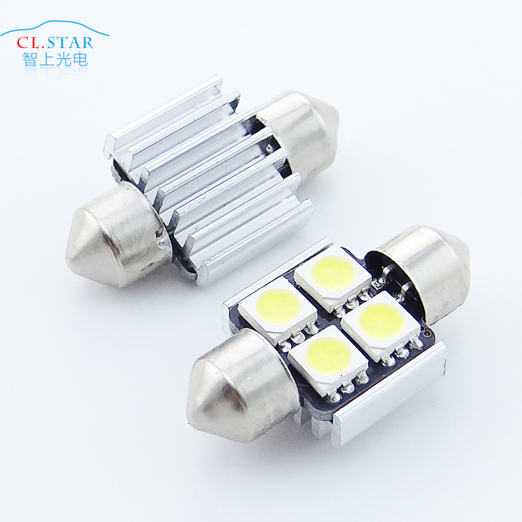 廠傢直銷雙尖閱讀燈31mm-4SMD-5050無極解碼車頂燈牌照燈閱讀燈工廠,批發,進口,代購