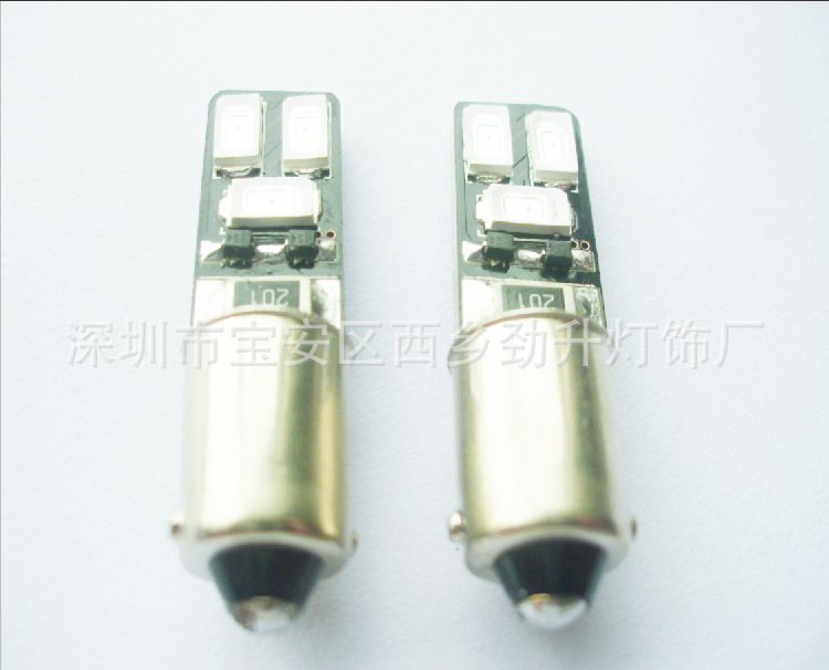 BA9S BAX9S歪腳-6SMD-5730 CANBUS T10-6SMD-5630 無極12V工廠,批發,進口,代購