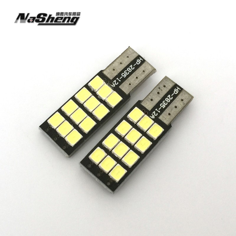 新款超亮汽車LED示寬燈 T10-12SMD-2835 CANBUS閱讀燈機表燈解碼工廠,批發,進口,代購