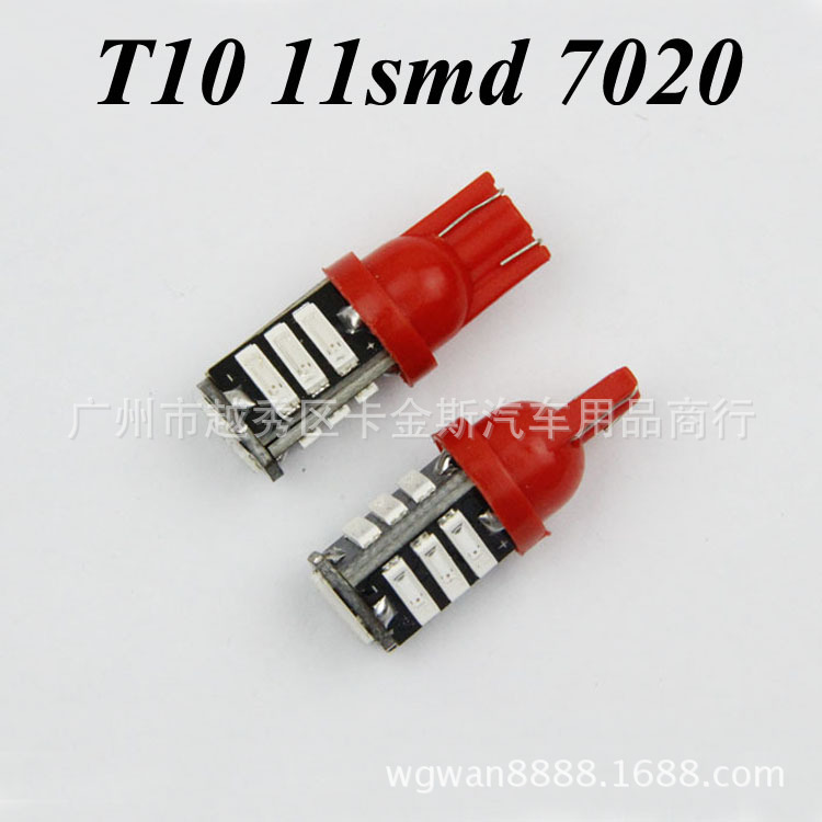 汽車LED裝飾燈 T10-11SMD-7020 示寬燈 車燈改裝 機表燈廠傢直銷工廠,批發,進口,代購