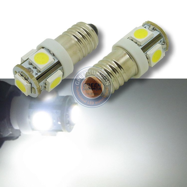 LED汽車燈 機表燈指示燈廠傢直銷 E10 5SMD 5050 LED  白色，暖白工廠,批發,進口,代購