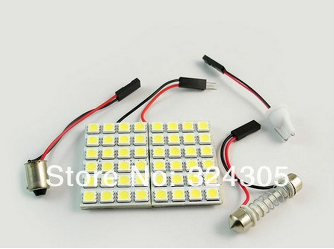 汽車led車燈 led車頂燈 閱讀燈 室內燈 房燈 48SMD 5050超亮芯片工廠,批發,進口,代購