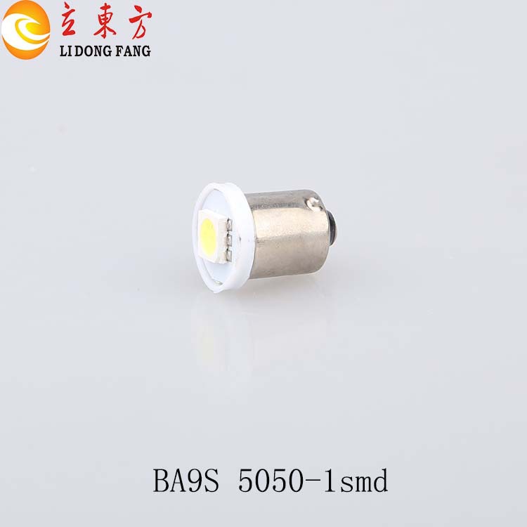 工廠直銷汽車室內LED燈泡 BA9S 5050 1SMD 高亮機表燈工廠,批發,進口,代購