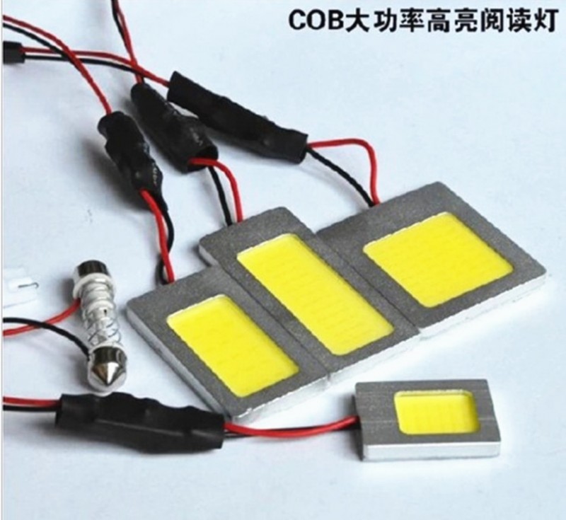 汽車超高亮COB閱讀燈 cob車廂燈12V通用LED頂燈/尾箱燈 雙尖T10工廠,批發,進口,代購