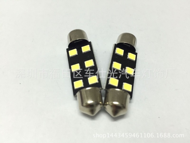 新款高亮汽車雙尖41MM-6SMD-2835LED閱讀燈牌照燈示寬燈後備箱燈工廠,批發,進口,代購