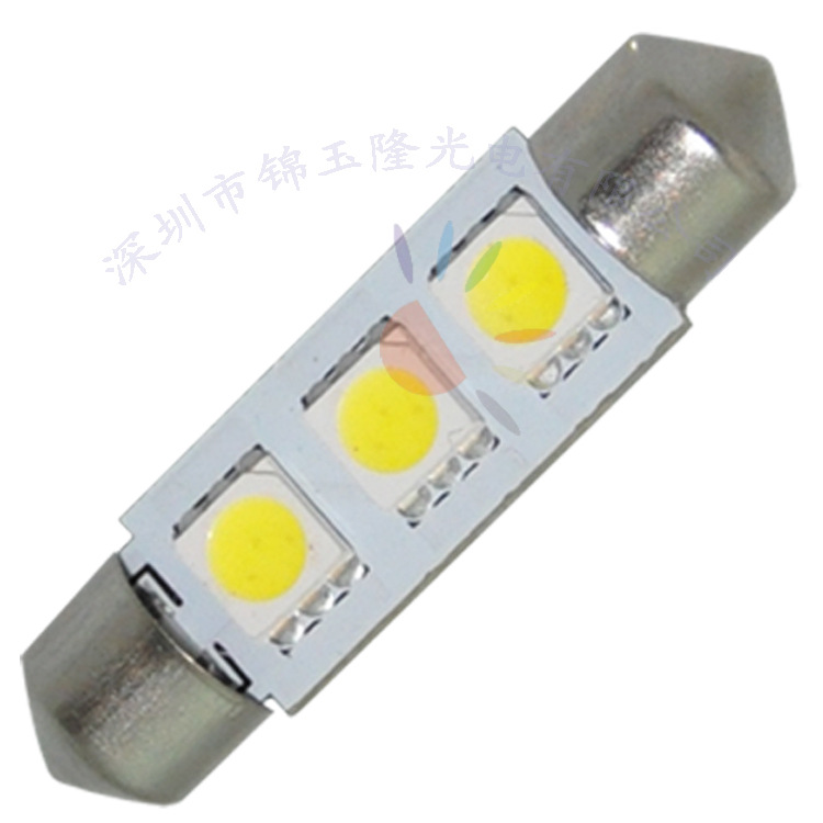 進出口貿易爆款39MM  3SMD-5050 圓頭雙尖LED閱讀燈/牌照燈工廠,批發,進口,代購