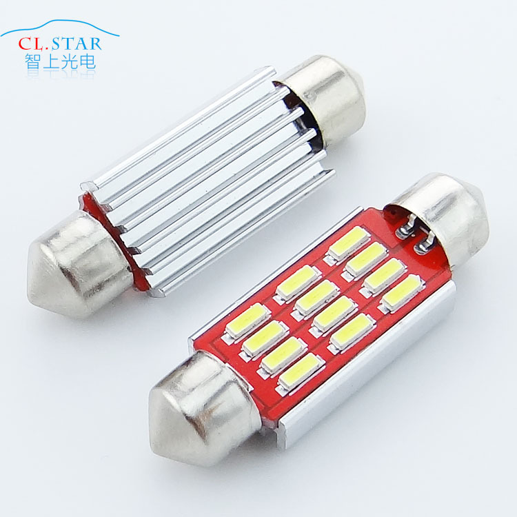 汽車led改裝專用閱讀燈無極解碼雙尖閱讀燈39mm-12SMD canbus高亮工廠,批發,進口,代購